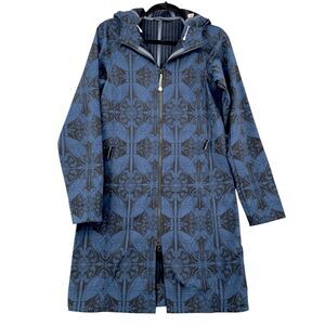 Lululemon Athletica Black Trench Coat with Stand-Up Collar